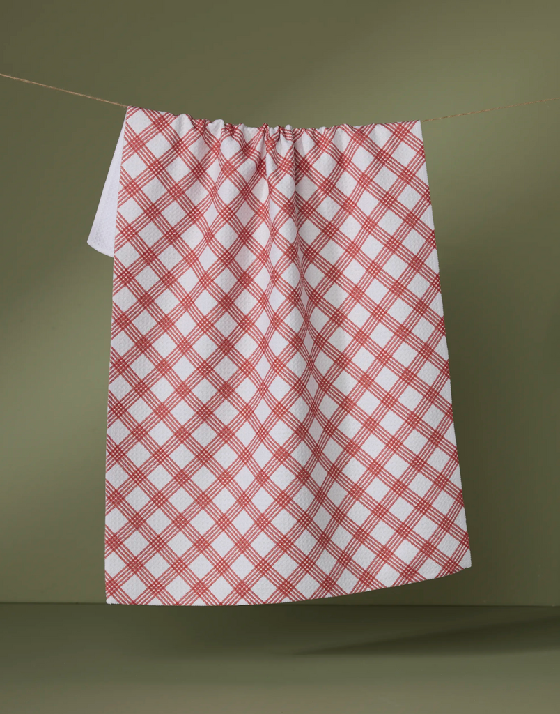 Geometry Tea Towel - Crimson Wrap