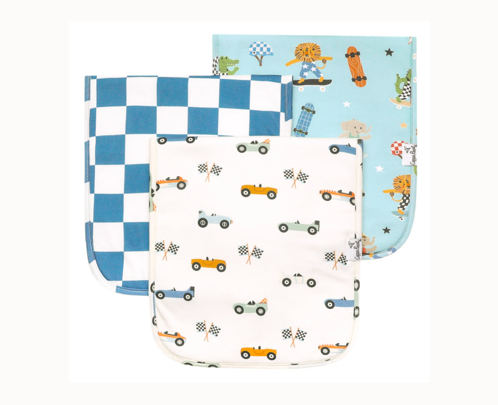 Burp Cloth Set, Speedster