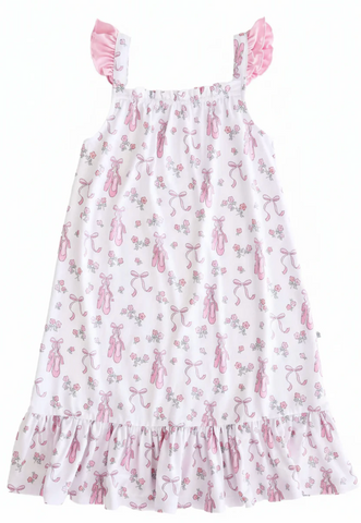 Full length ruffle nightgown - ballet dreams