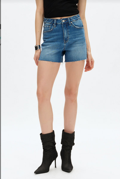 Valentine High Rise Short - Medium Blue