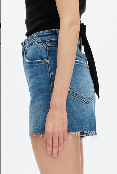 Valentine High Rise Short - Medium Blue