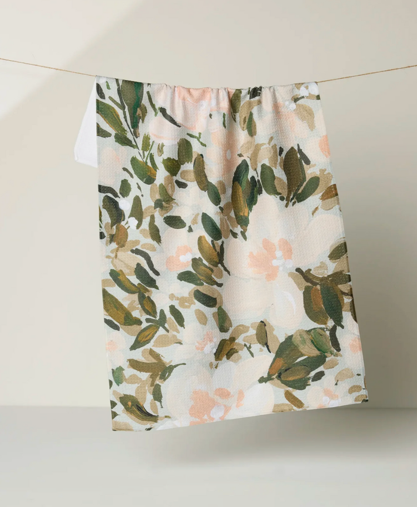 Geometry Tea Towel - Painted Blossoms