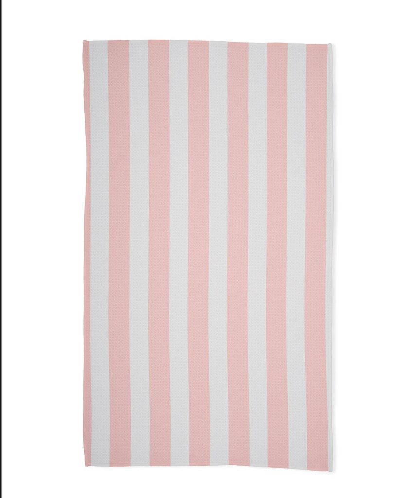 Geometry Tea Towel - summer stripe bold pink