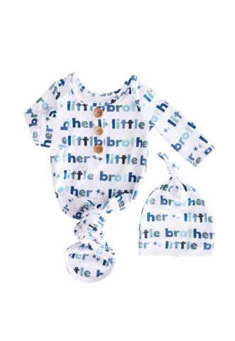 little brother knotted gown and hat