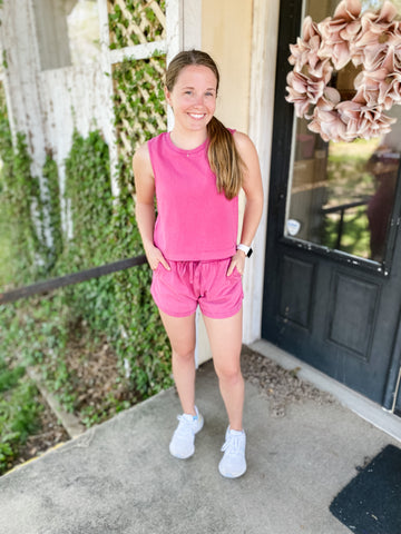 Sloan Jersey Muscle Tank - Sweet Plum