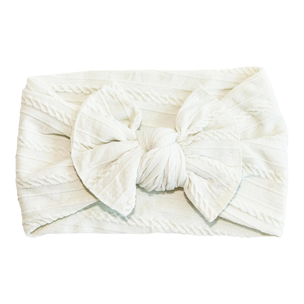 Pearl Cable Knit Nylon Headwrap