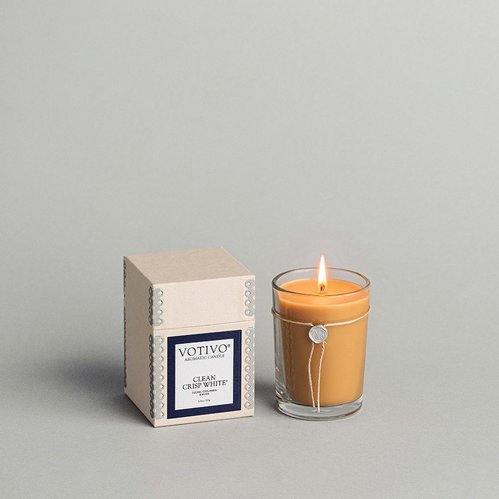 6.8 oz Aromatic Candle - Clean Crisp White
