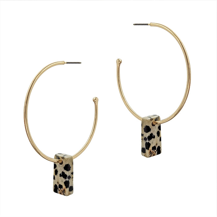 Dalmatian Hoop Earring