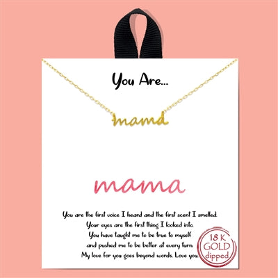 mini mama necklace - gold