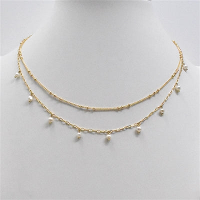 Pearl Accent Layered Necklace