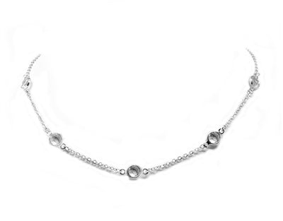 Silver + Clear Chain Necklace