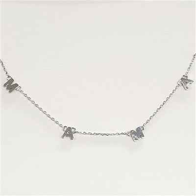 Silver Block Mama Necklace