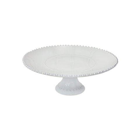 Costa Nova Medium Cake Plate, Pearl White