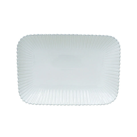 Costa Nova Rectangular Platter, Pearl White - B