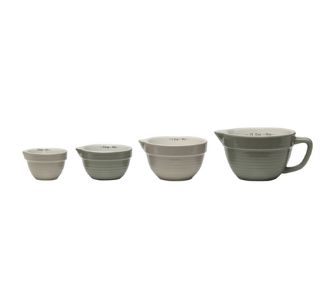 Grey Batterbowl Shaped Measuring Cups - M/H