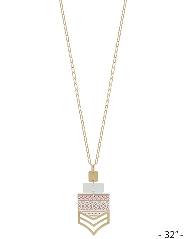 Matte Gold Arrow Necklace