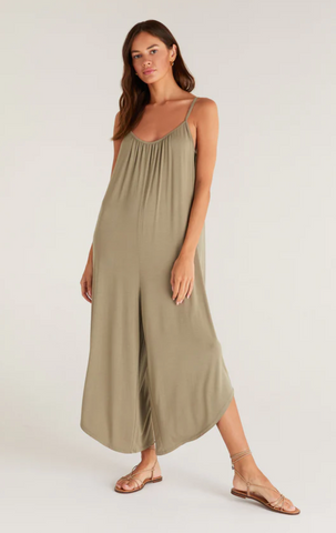 Flared Jumpsuit - Smoke Sage