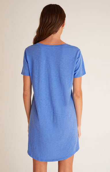 The Pocket Tee Dress - Pacific Blue