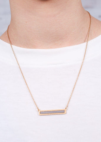 Fillmore Bar Necklace - Gray