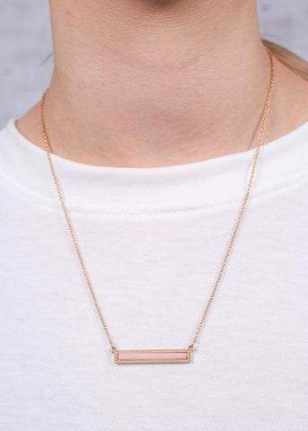 Fillmore Bar Necklace - Pink