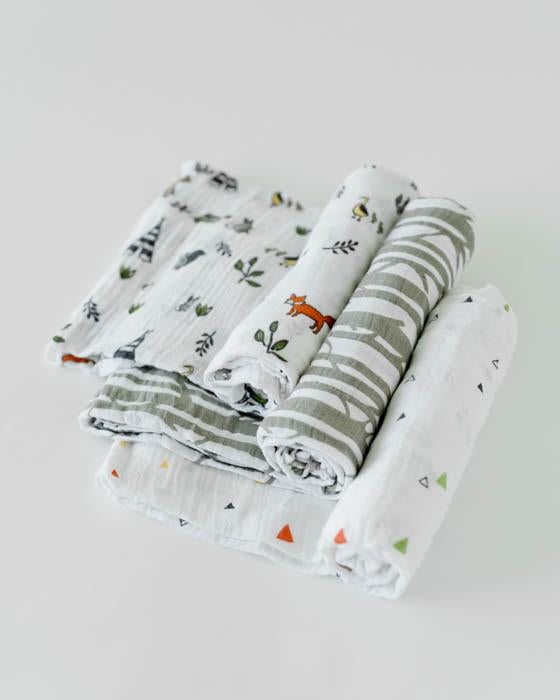 Cotton Muslin Swaddle 3 Pack - Forest Friends