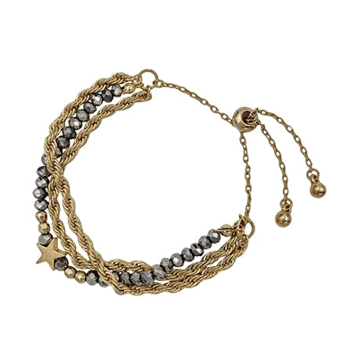 Grey Star Bracelet