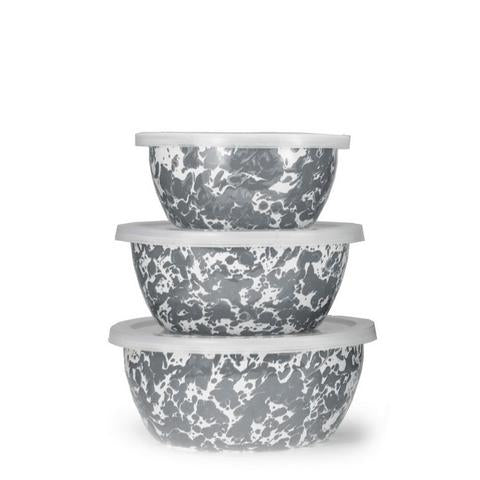 Golden Rabbit Grey Swirl Nesting Bowls