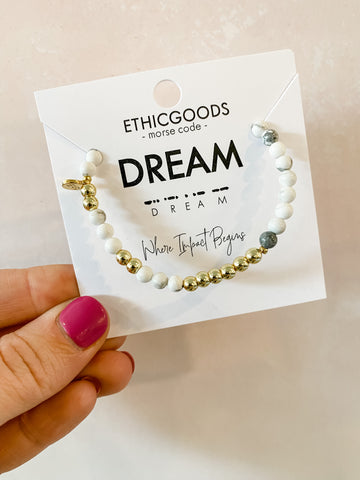 Dream Morse Code Bracelet