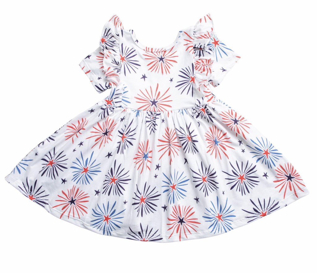 Little Firecracker S/S Ruffle Twirl Dress