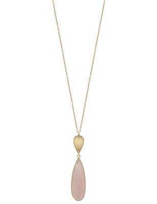 Peach Teardrop Necklace
