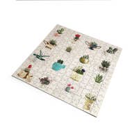 Succulents in a Pouch Wooden Puzzle