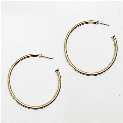 Gold Open Hoop Earring